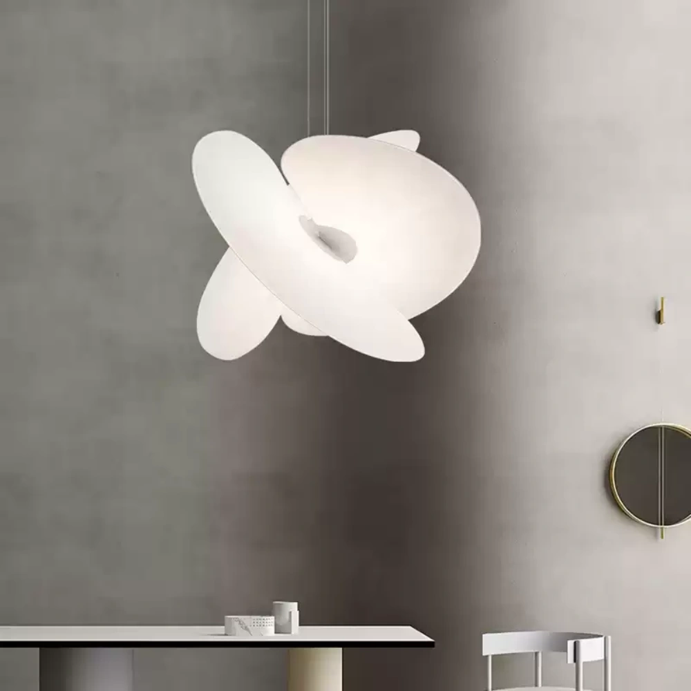 Modern Living Room Loft Chandelier Staircase Silk Pendant Light