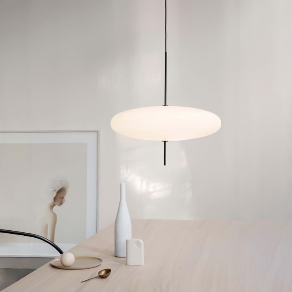 Nordic Simple Dining Room Pendant Light Bedroom Lamp Flying Saucer Decorative Lampshade