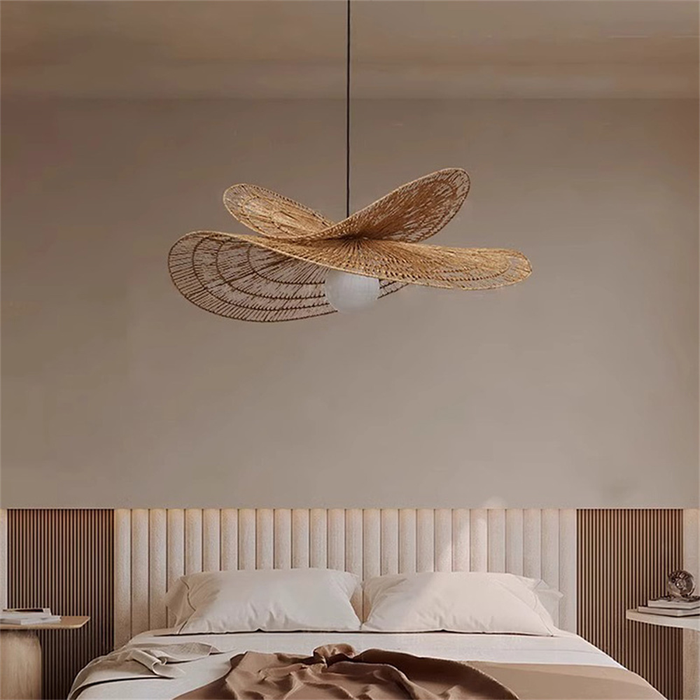 Wabi-sabi Double Tier Hemp Rope Pendant Light