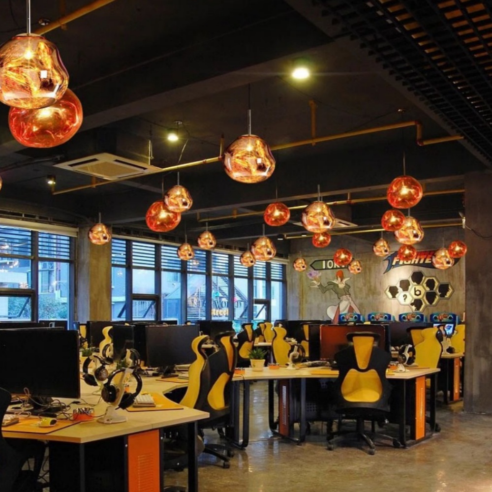 Designer Lava Chandelier Villa Loft Duplex Stairwell Pendant Light