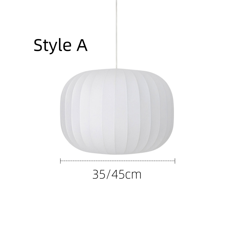 Wabi-sabi Silk Chandelier Modern Simple Living Room Pendant Light