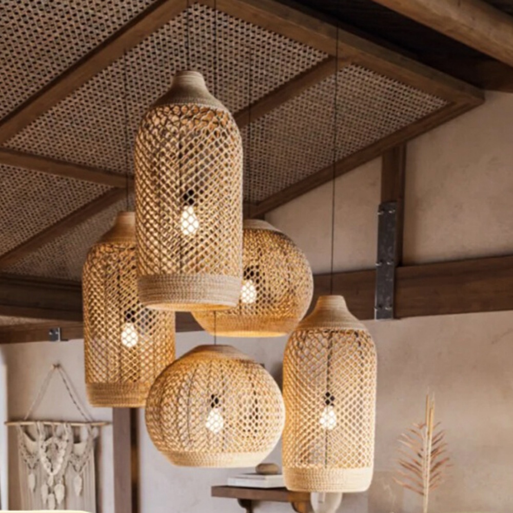 Wabi-sabi 5-in-1 Living Room Waterweed Pendant Lights
