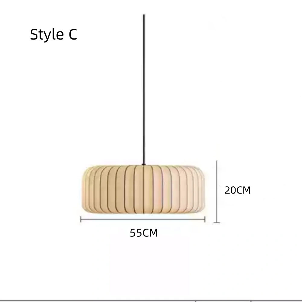 Wabi-sabi Style Art Combination Fabric Pendant Lights