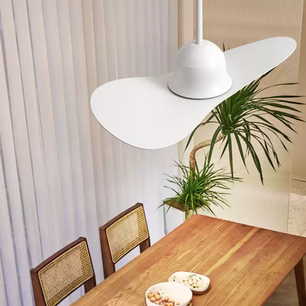 Nordic Minimalist Creative Hat Ceiling Fan Light Dining Room Electric Fan Light