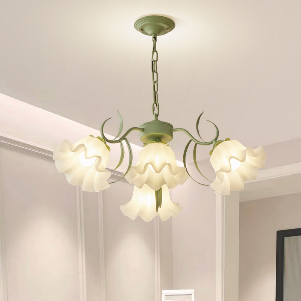 French Ceiling Lily Of The Valley Flower Lamp Dining Room Bedroom Lamp