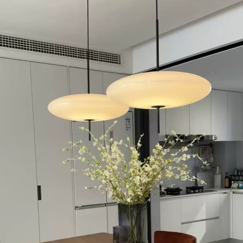 Nordic Simple Dining Room Pendant Light Bedroom Lamp Flying Saucer Decorative Lampshade