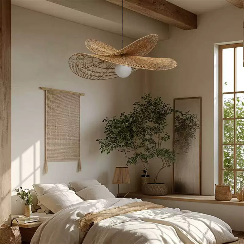 Wabi-sabi Double Tier Hemp Rope Pendant Light
