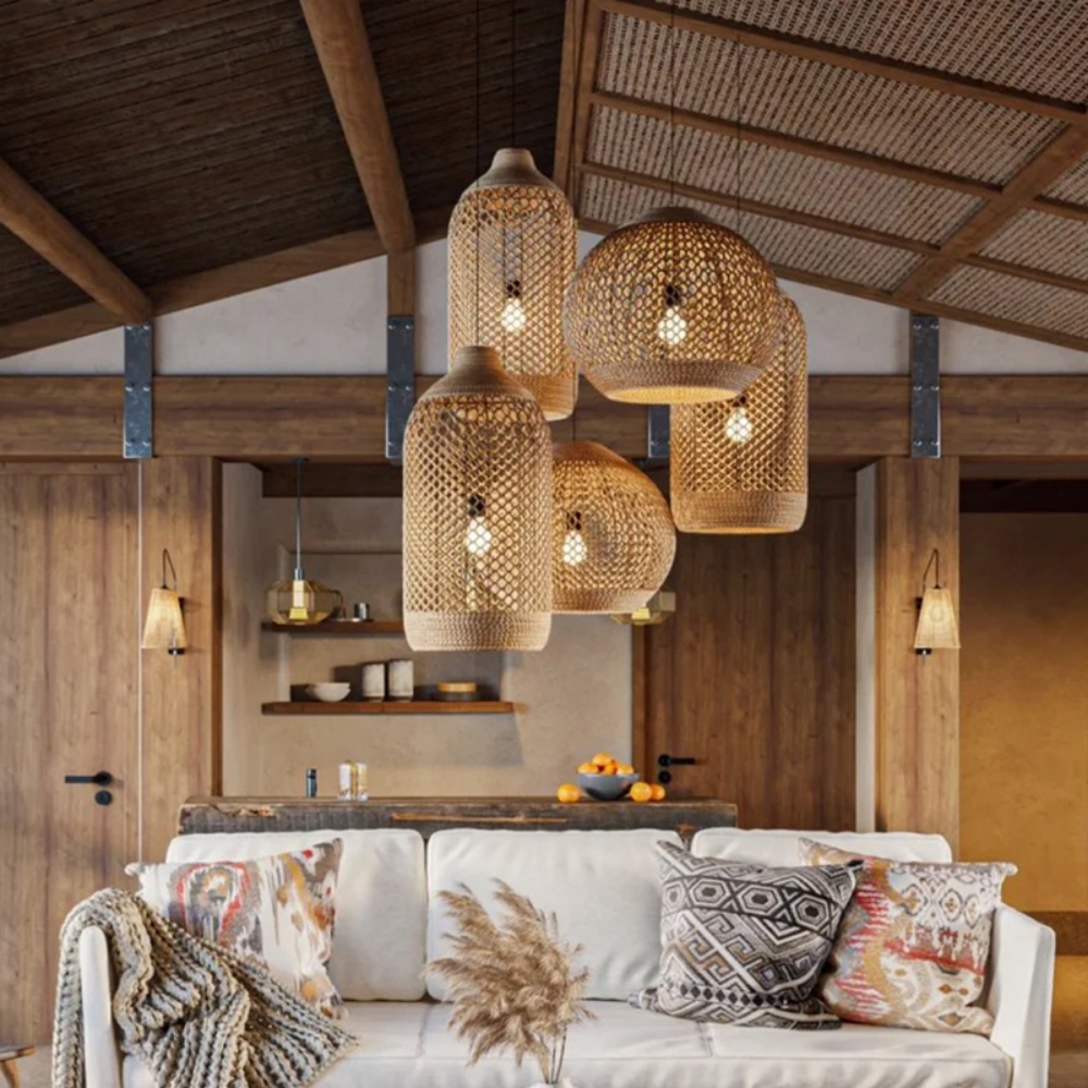 Wabi-sabi 5-in-1 Living Room Waterweed Pendant Lights