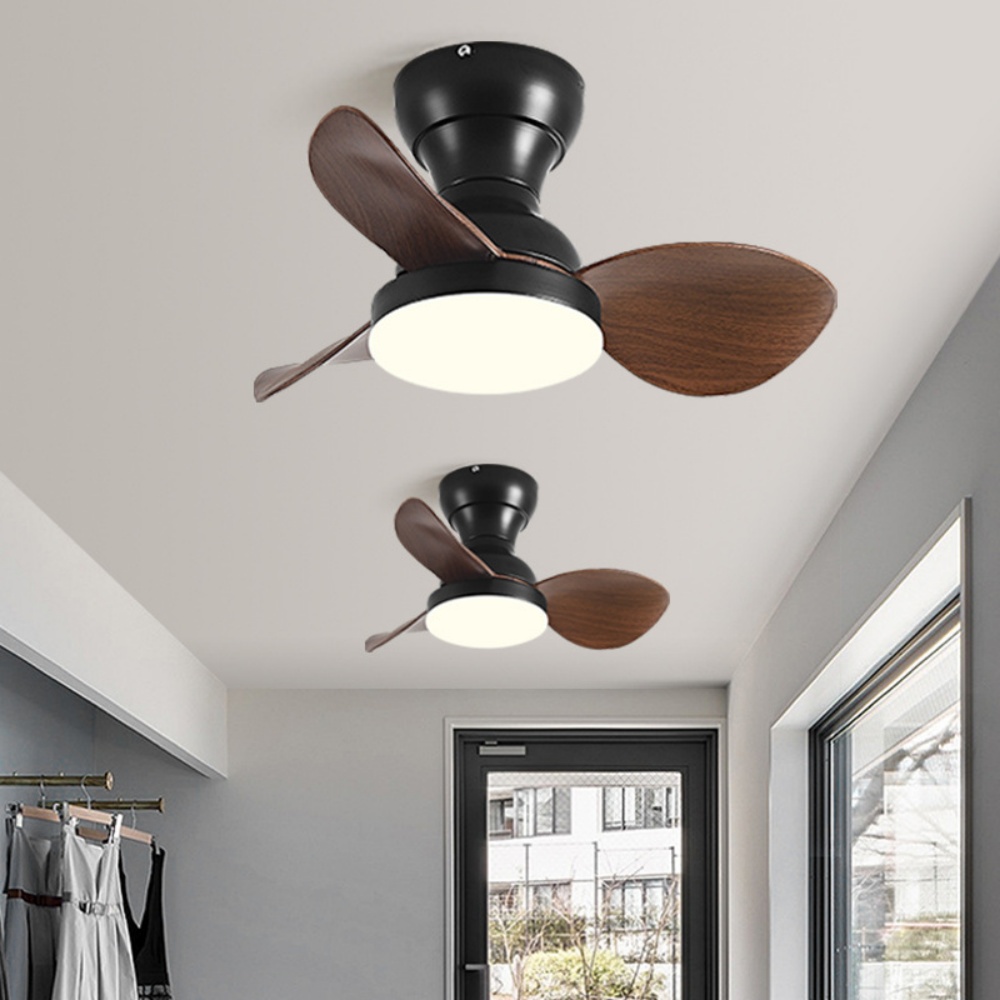22'' Small Fan Bedroom Study Silent Ceiling Fan Light
