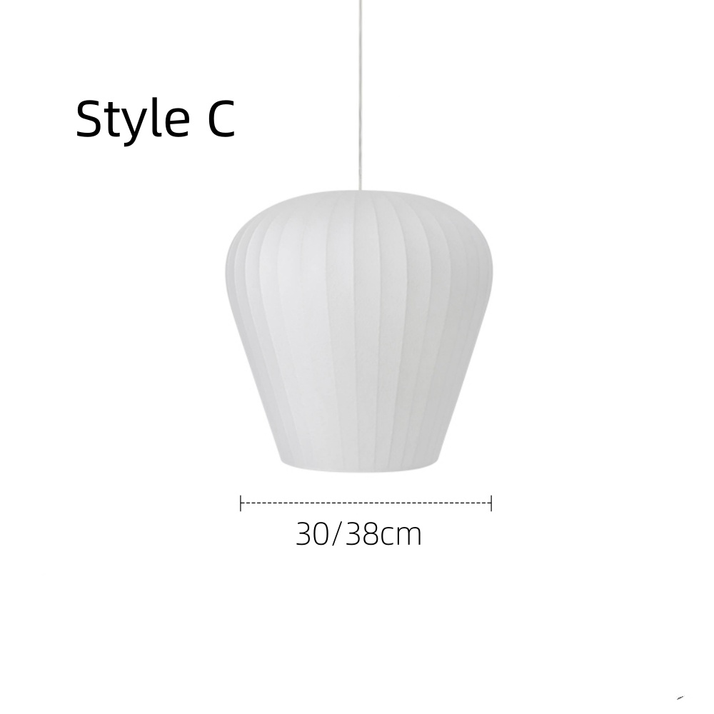 Wabi-sabi Silk Chandelier Modern Simple Living Room Pendant Light