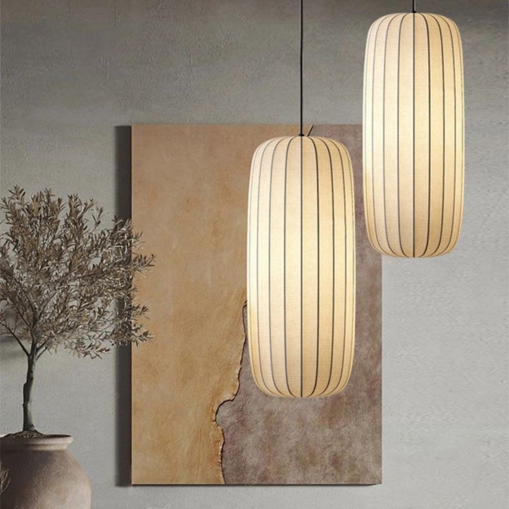 Wabi-sabi Style Art Combination Fabric Pendant Lights