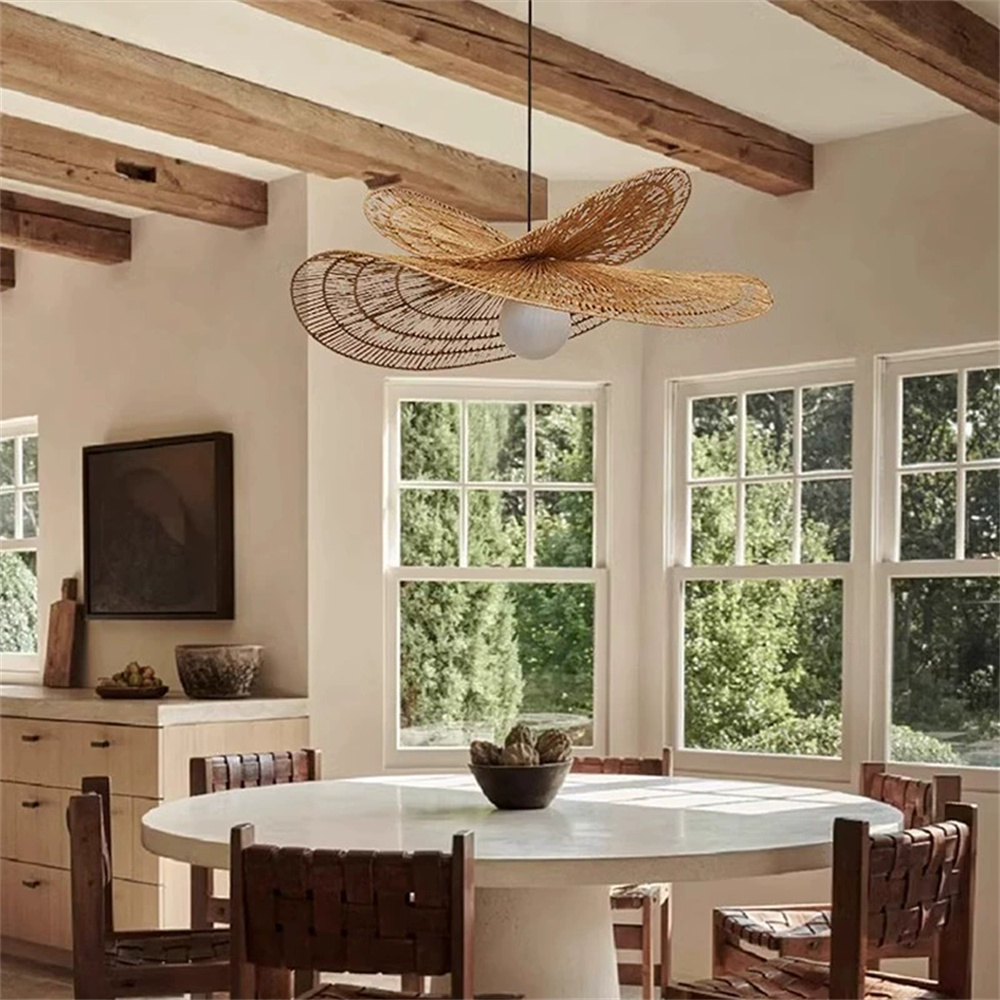 Wabi-sabi Double Tier Hemp Rope Pendant Light