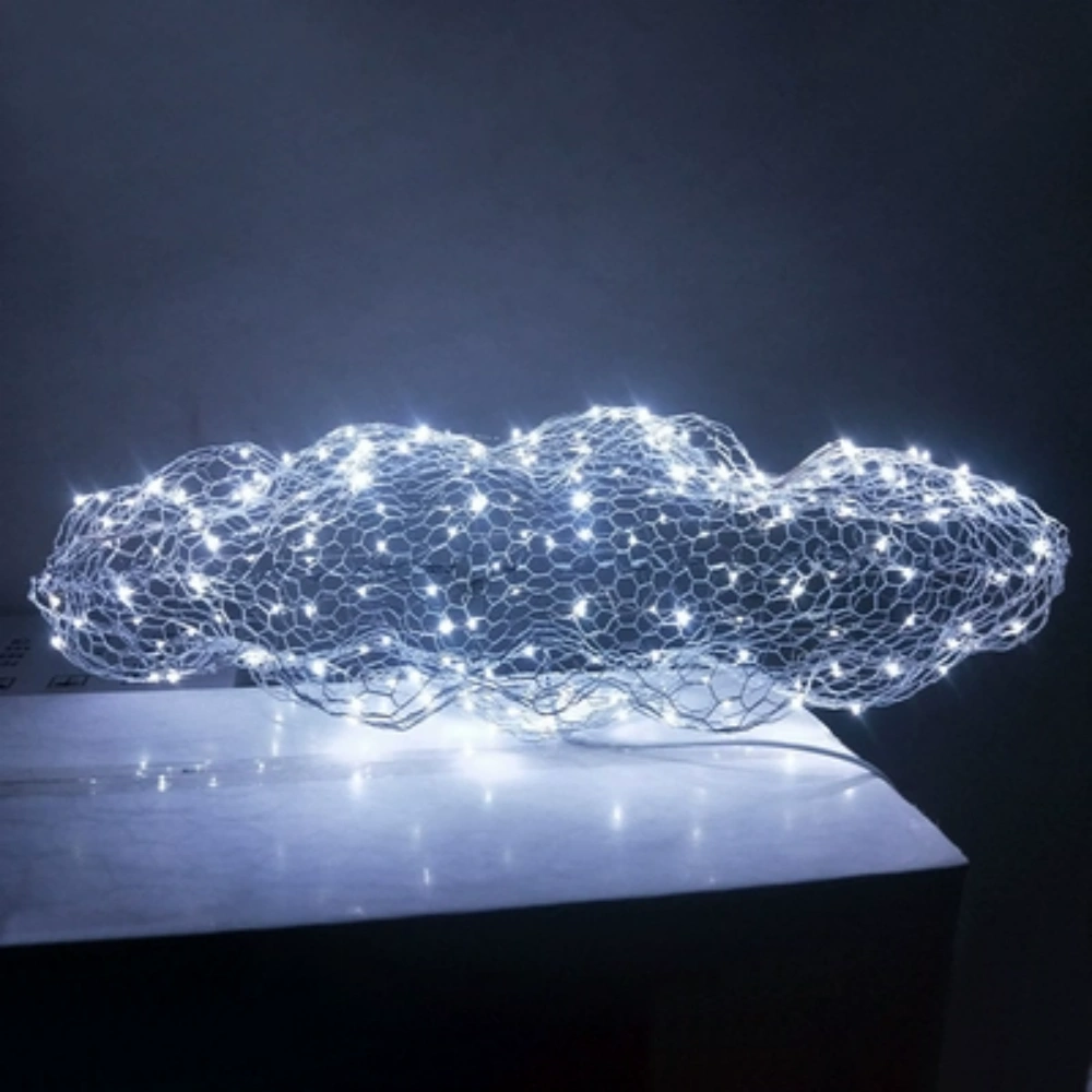 Creative Cloud Chandelier Iron Wire Lampshade