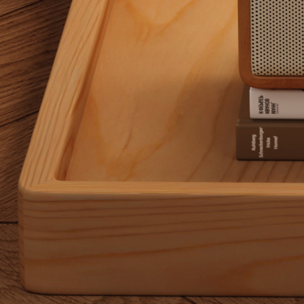 Solid Wood Bedside Table Small Bedroom Multi-layer Bedside Table