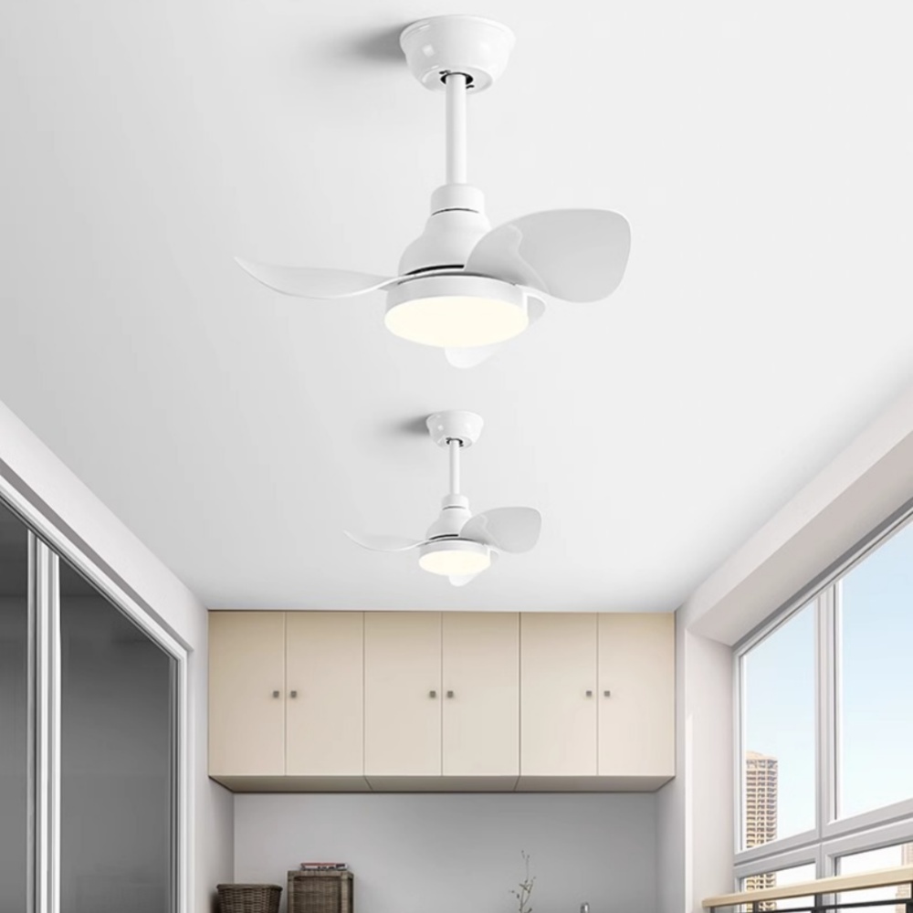 22'' Small Fan Bedroom Study Silent Ceiling Fan Light