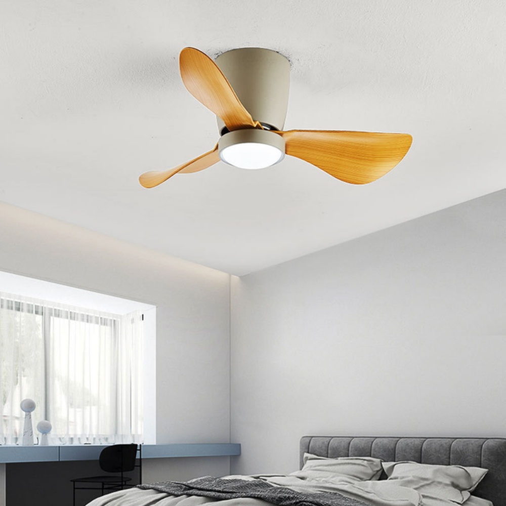 Nordic Simple Bedroom Ceiling Fan Light 24''