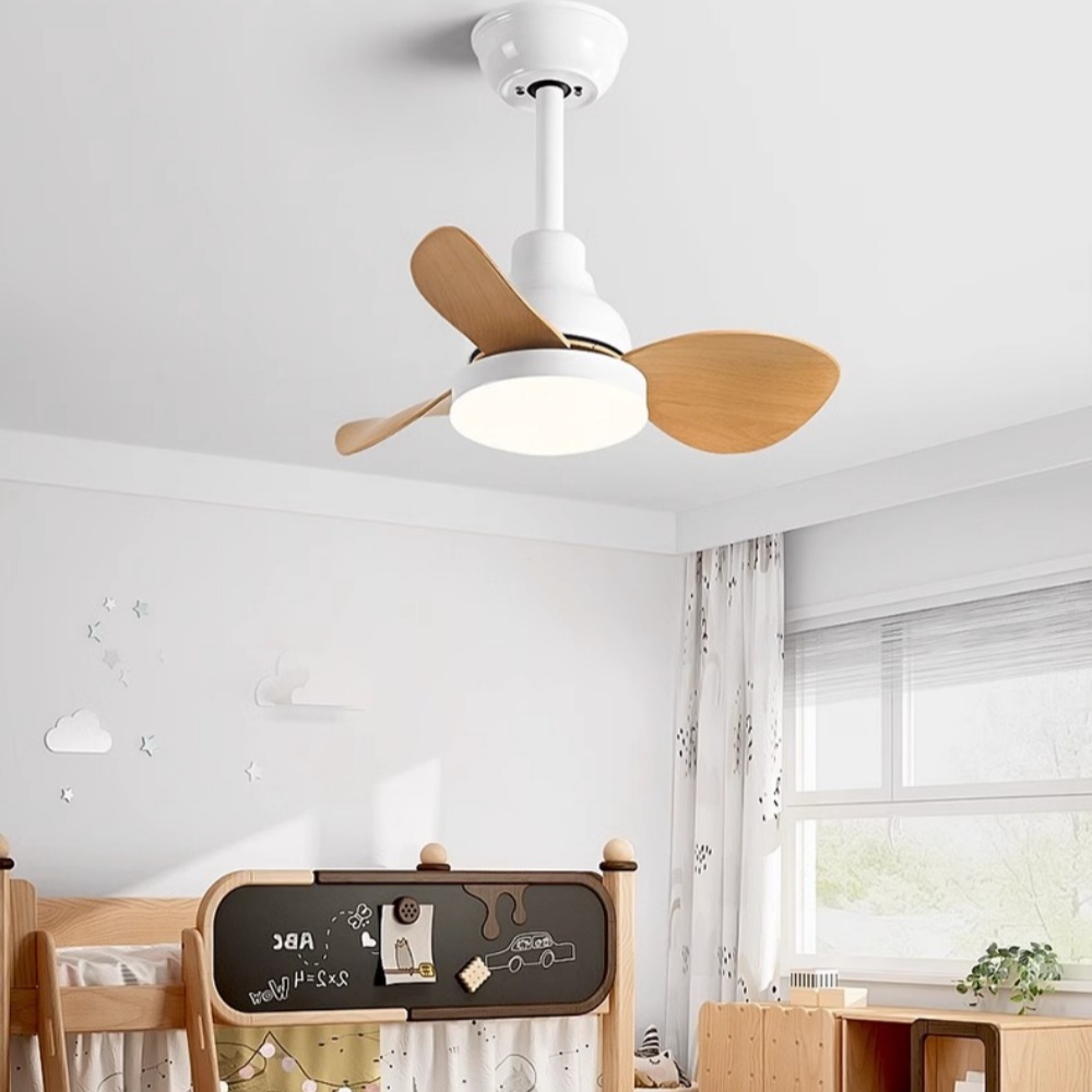 22'' Small Fan Bedroom Study Silent Ceiling Fan Light