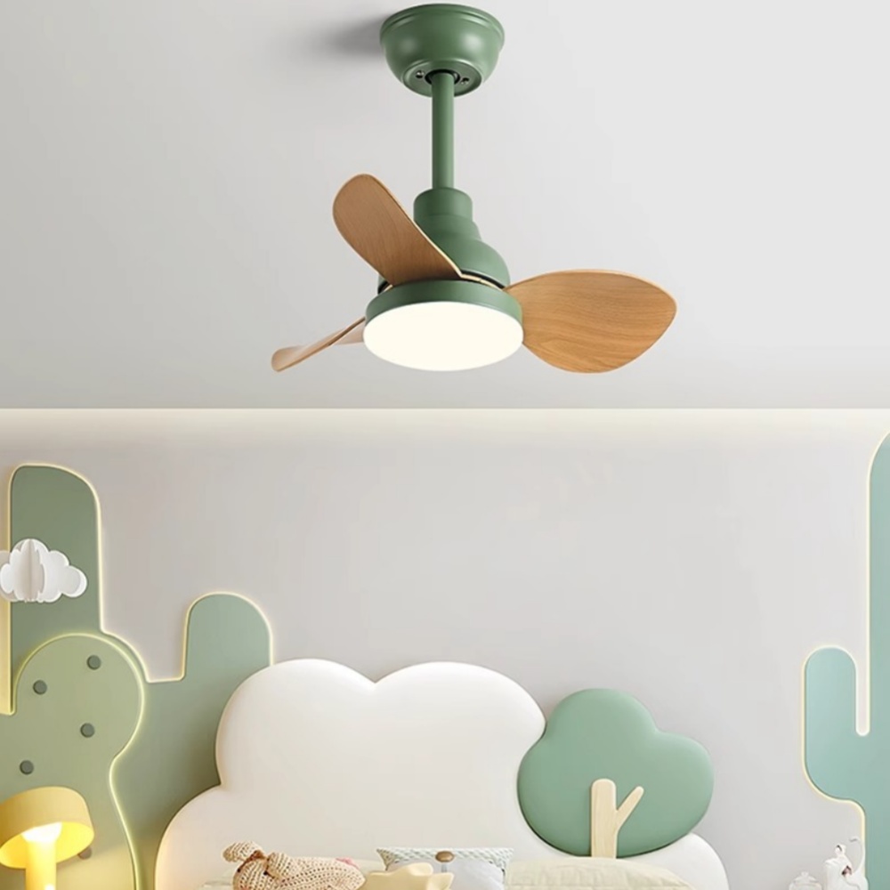 22'' Small Fan Bedroom Study Silent Ceiling Fan Light