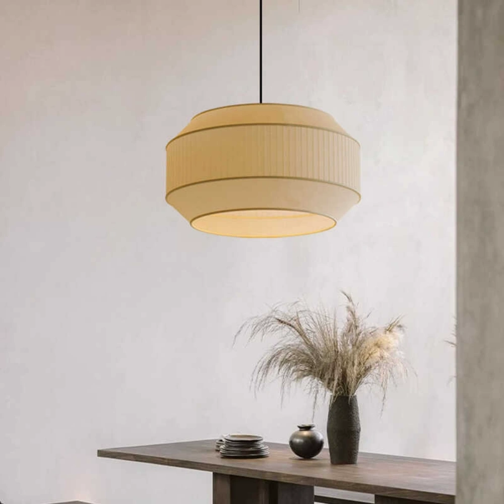 Wabi-sabi Fabric Chandelier Dining Room Combination Pendant Lights