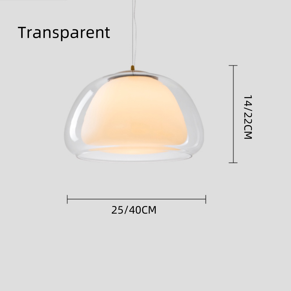 Danish Cream Style Jelly Single Head Small Pendant Light Living Room Lamp