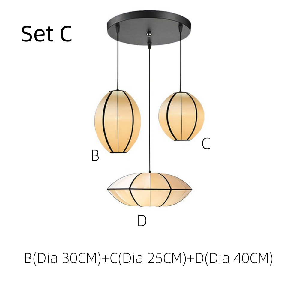 Vintage Dining Room Lantern Satin Pendant Lights