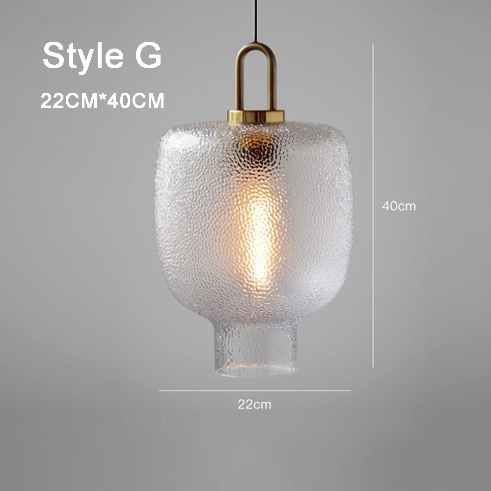 Clear Glass Pendant Light Shade With Brass Fitting