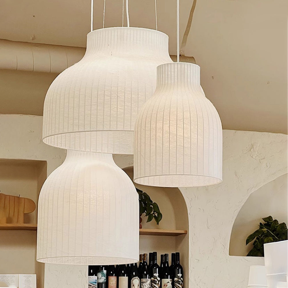 Japanese-style  Restaurant Silk Chandelier Living Room Creative Overhead Pendant Lamp
