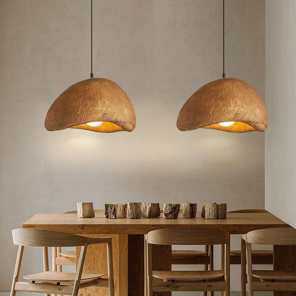 Nordic Brown Resin Oval Pendant Light