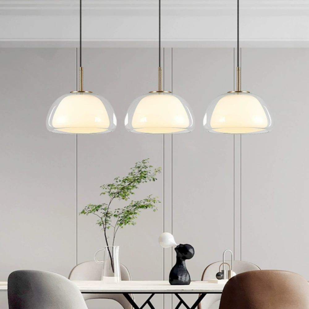 Danish Cream Style Jelly Single Head Small Pendant Light Living Room Lamp