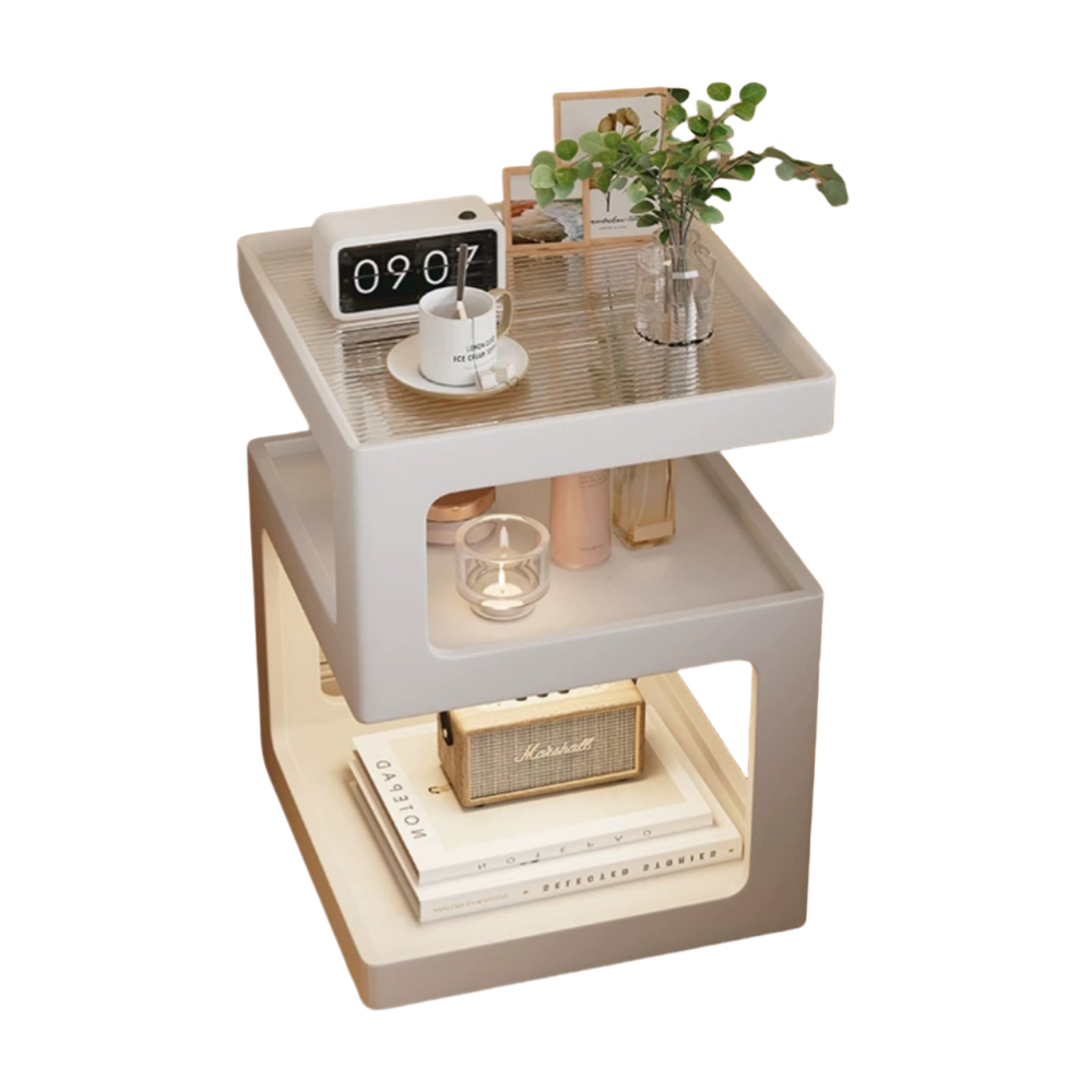 Solid Wood Bedside Table Small Bedroom Multi-layer Bedside Table
