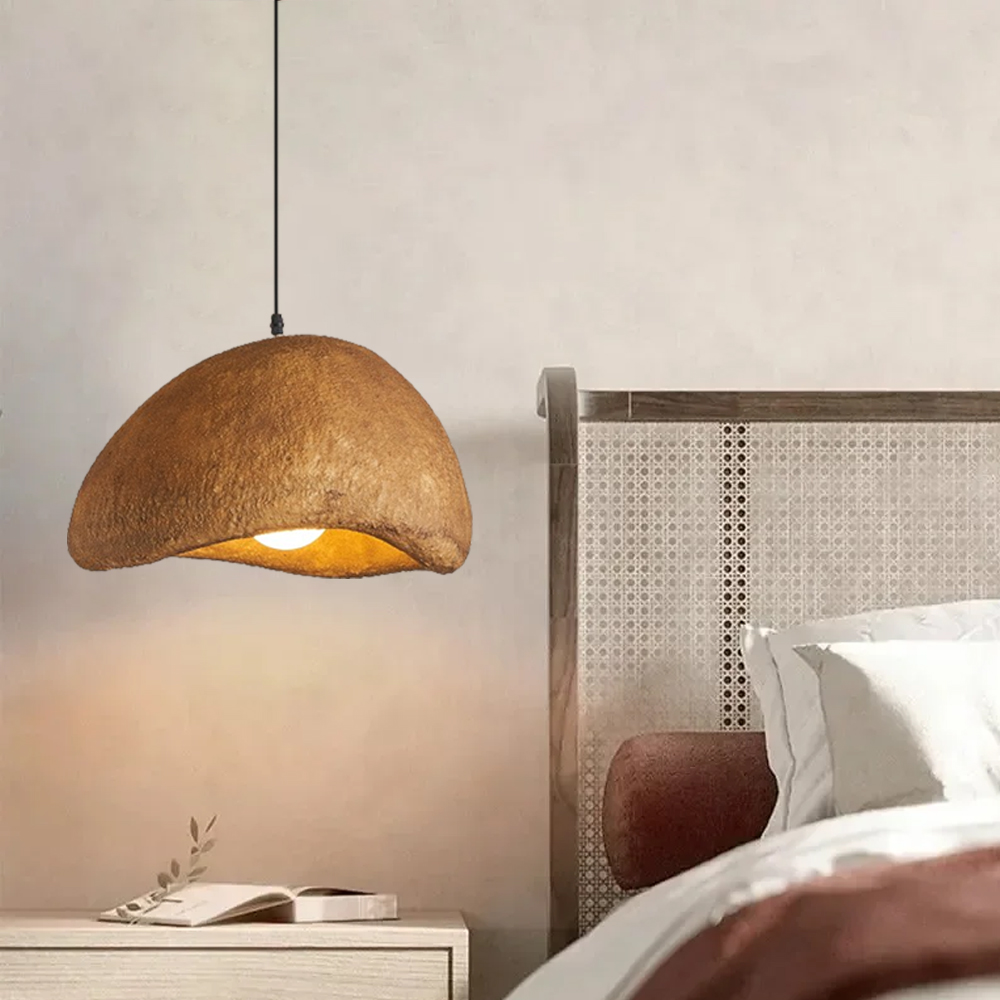 Nordic Brown Resin Oval Pendant Light