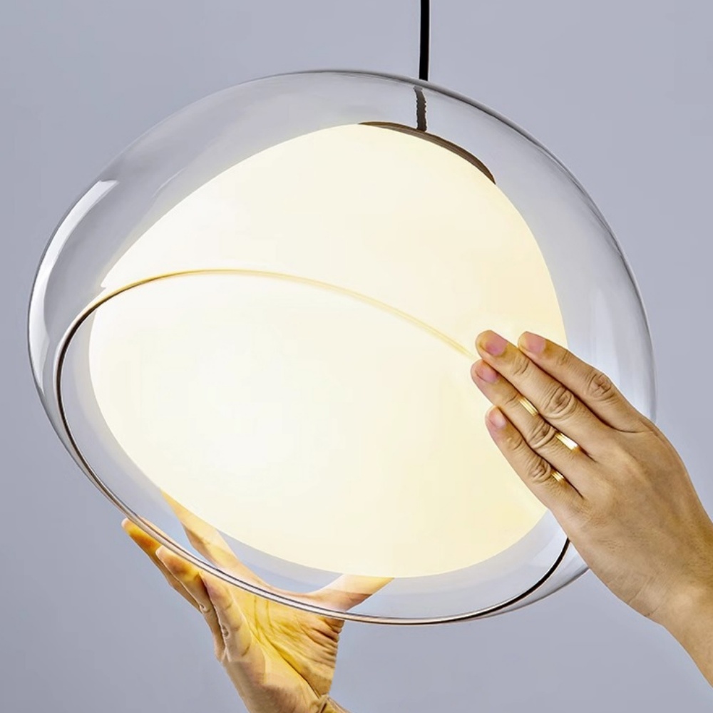 Danish Cream Style Jelly Single Head Small Pendant Light Living Room Lamp