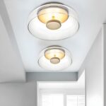 Bowl LED Flushmount Ceiling Lamp Modern Glass Entryway Flush-Mount Light Fixture