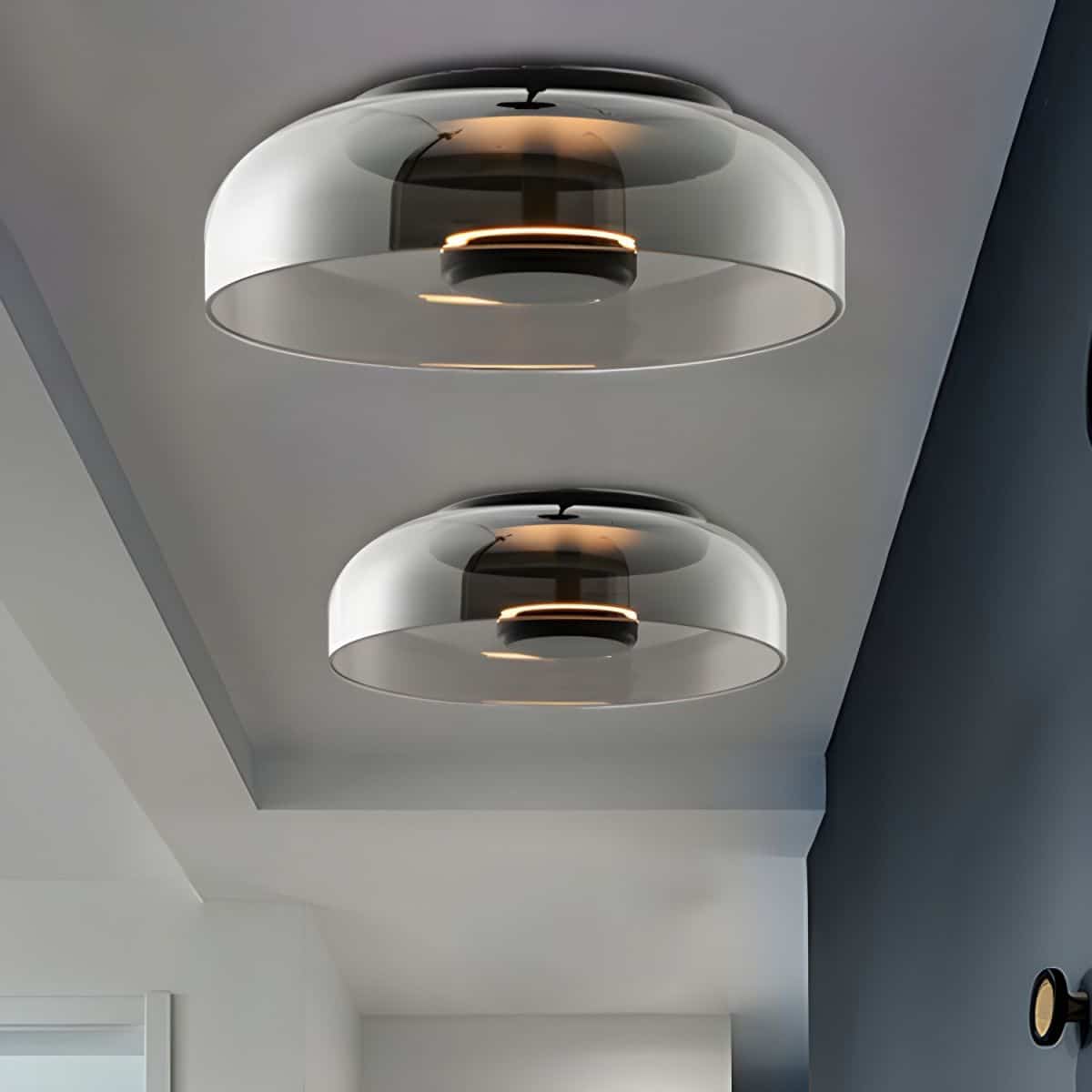 Bowl LED Flushmount Ceiling Lamp Modern Glass Entryway Flush-Mount Light Fixture