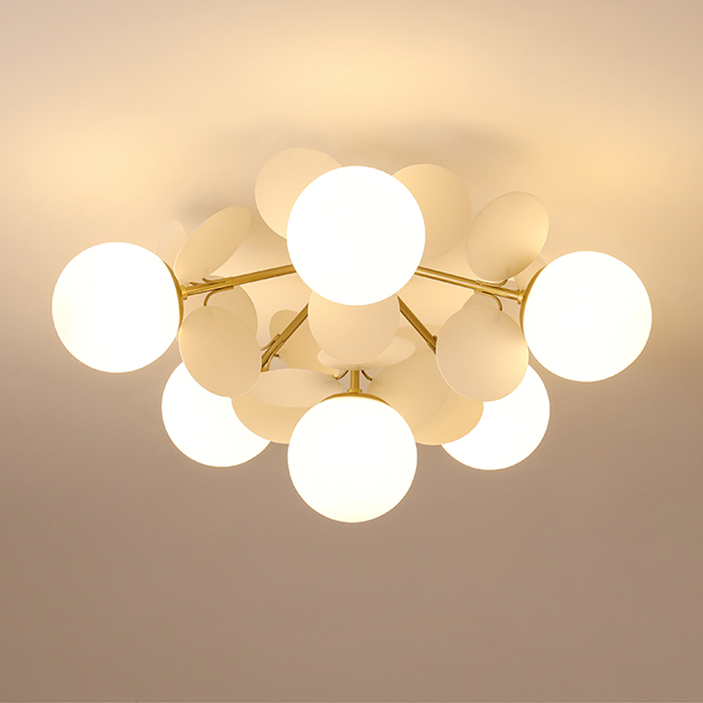 Nordic Colorful Elegant Living Room Creative Glass Magic Bean Chandelier