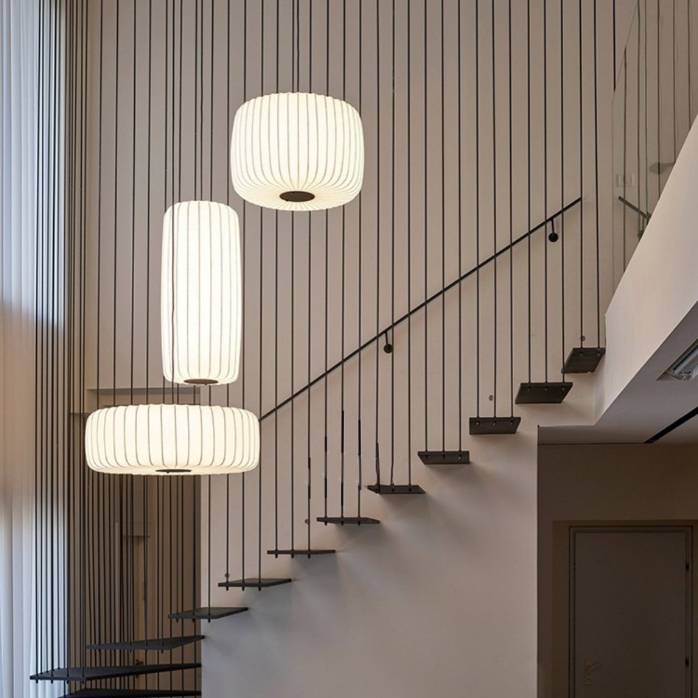 Wabi-sabi Style Art Combination Fabric Pendant Lights