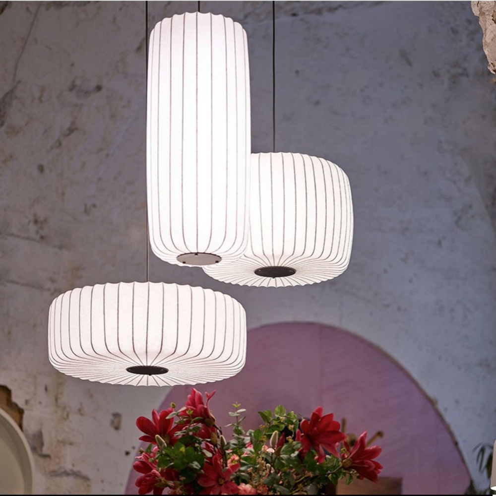 Wabi-sabi Style Art Combination Fabric Pendant Lights