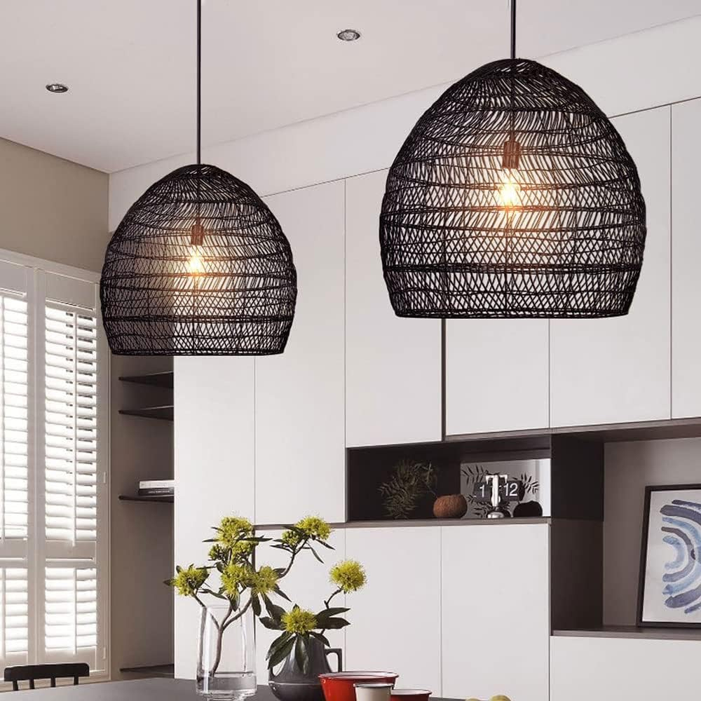 Basket Rattan Woven Pendant Light Shades