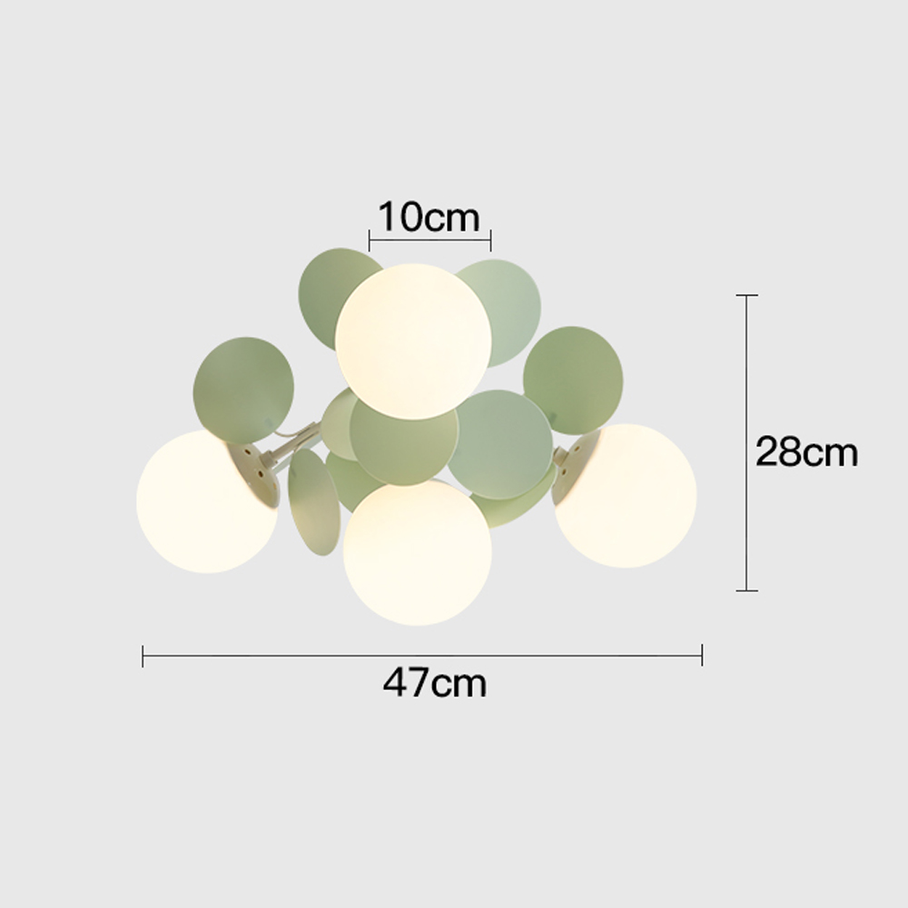 Nordic Colorful Elegant Living Room Creative Glass Magic Bean Chandelier