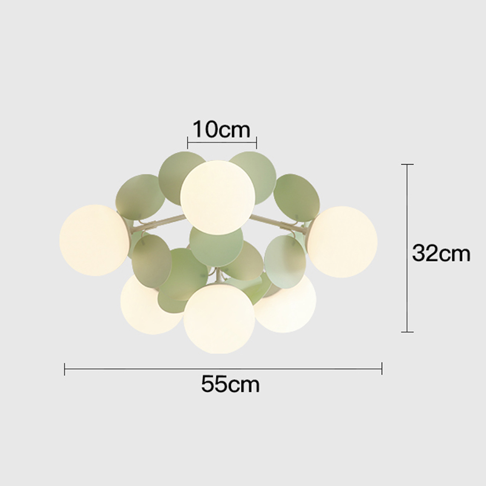 Nordic Colorful Elegant Living Room Creative Glass Magic Bean Chandelier