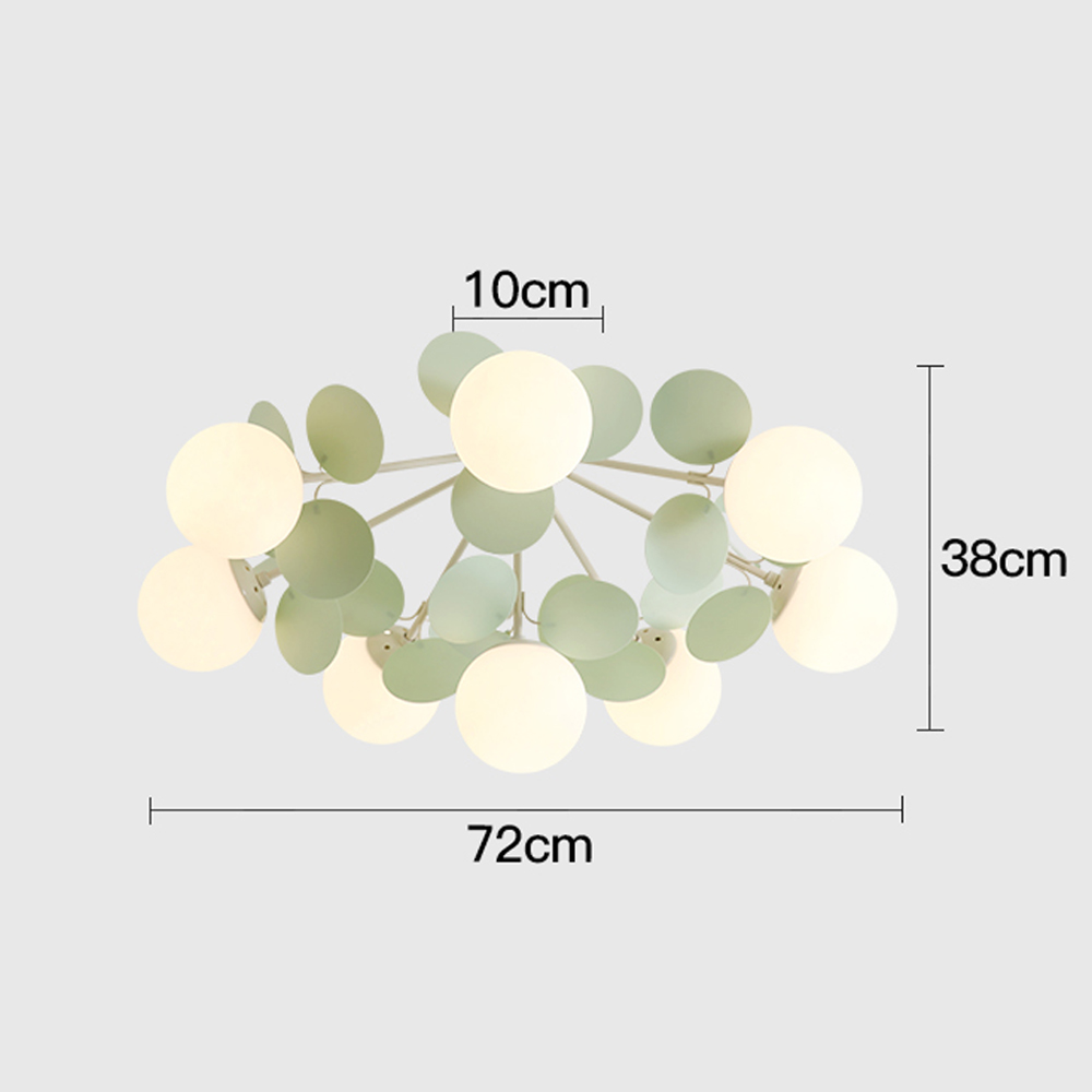 Nordic Colorful Elegant Living Room Creative Glass Magic Bean Chandelier