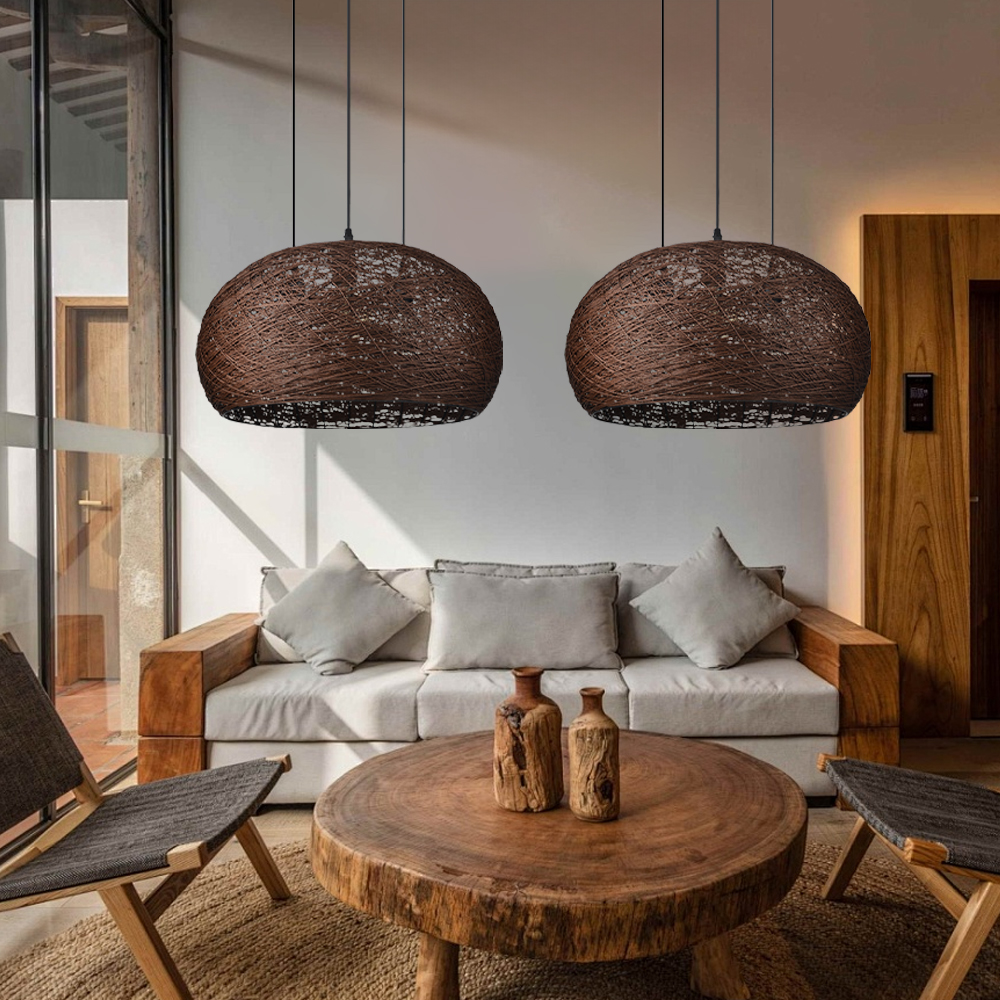 Vintage Hand-wove Hemp Rope Pendant Light