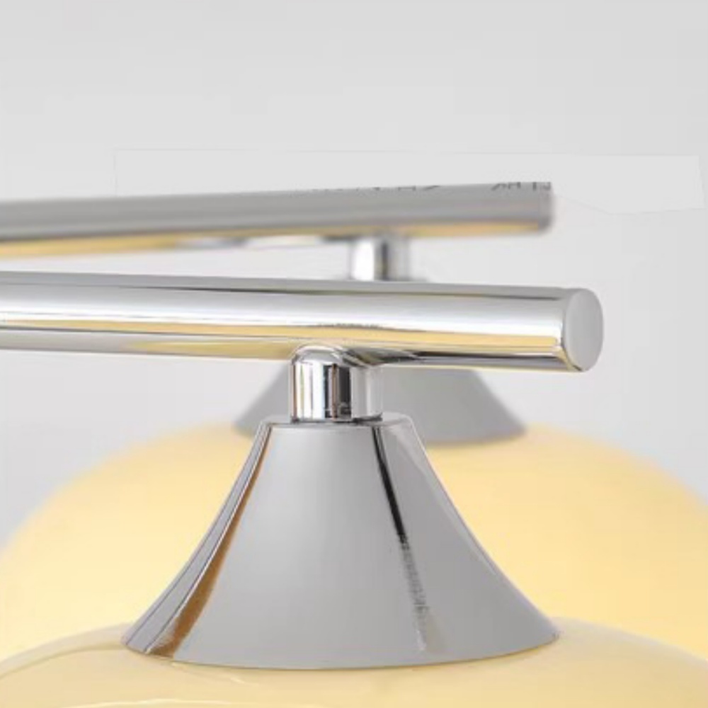 Vintage Brass Pendant Light Living Room 6 Head Glass Chandelier