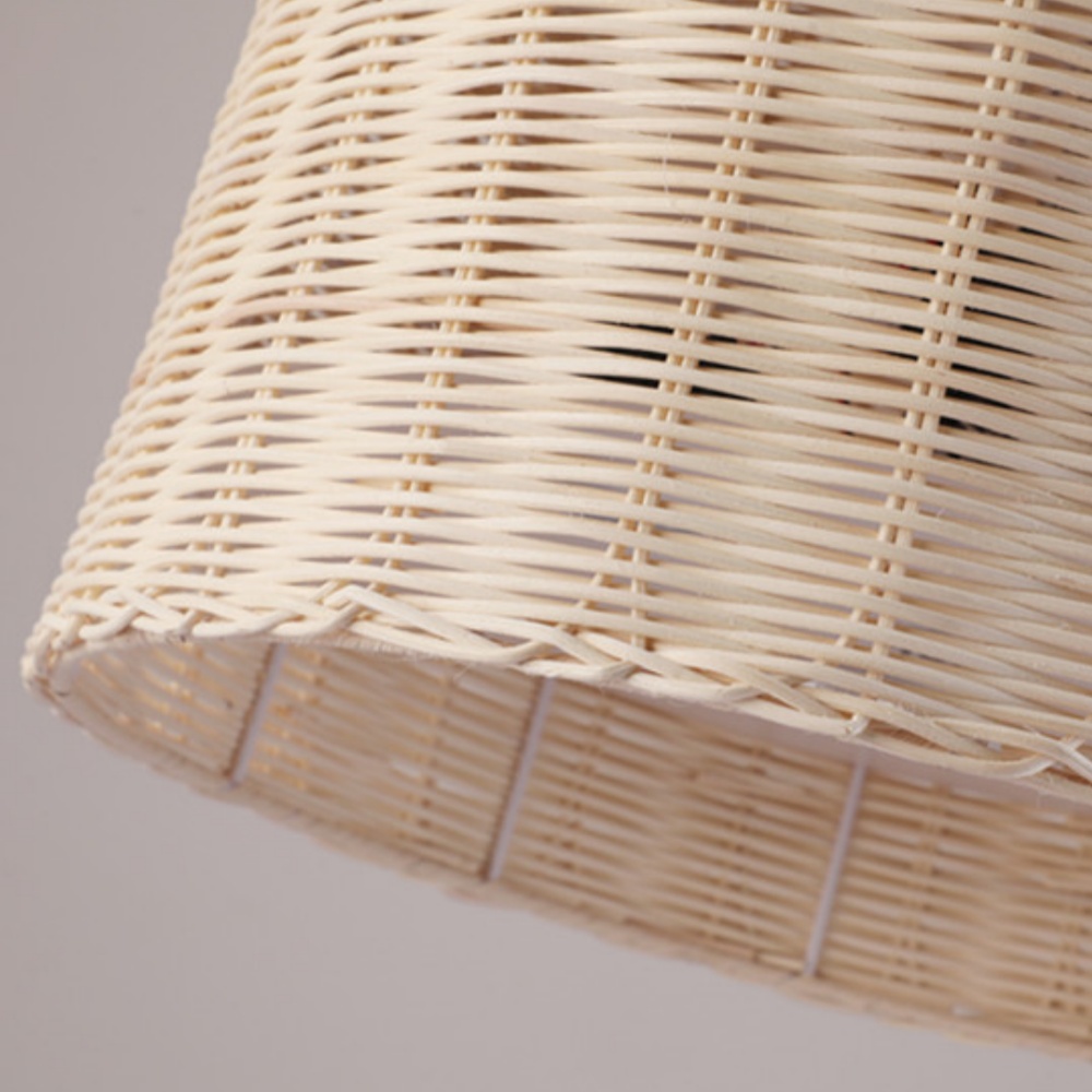 Japanese Style Hand-wove Rattan Pendant Light Dining Room Lampshade