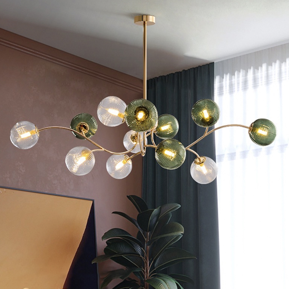 Glass Magic Bean Molecular Creative Branch Arm  Chandelier