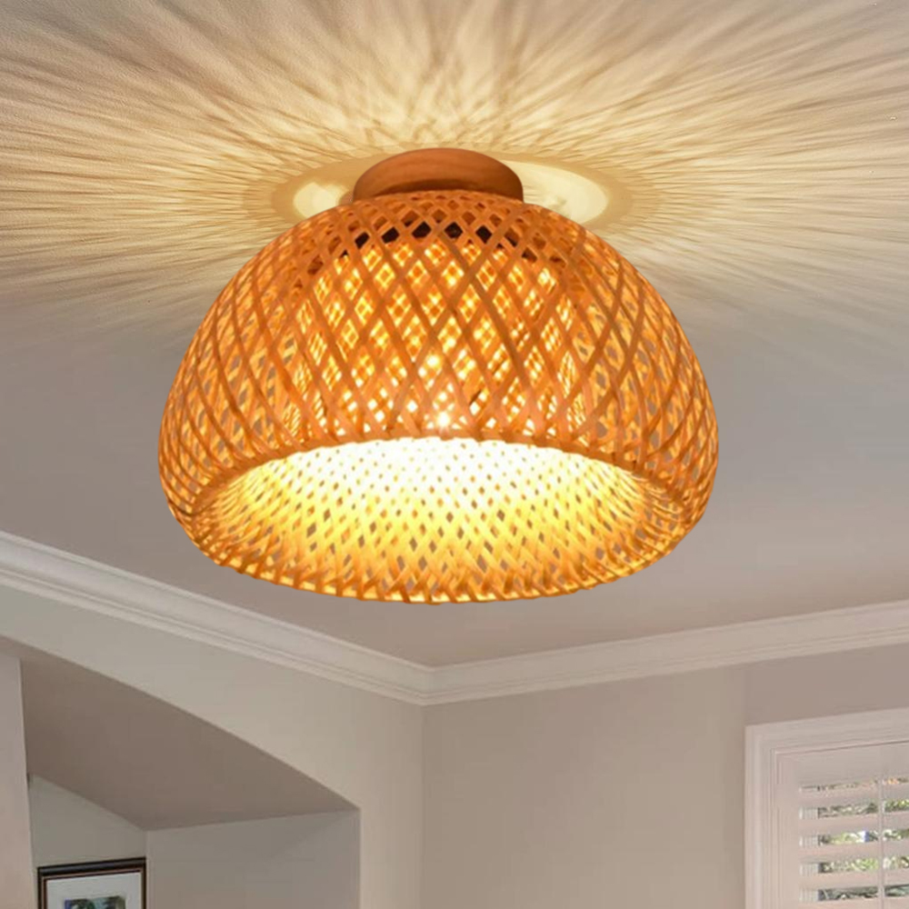 Japanese Style Creative Rural Art Bamboo Handmade Lampshade