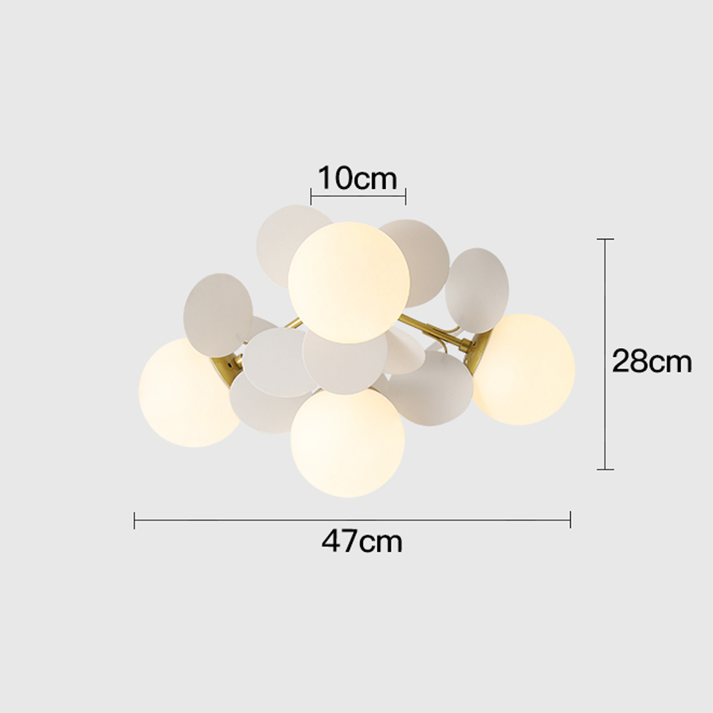 Nordic Colorful Elegant Living Room Creative Glass Magic Bean Chandelier