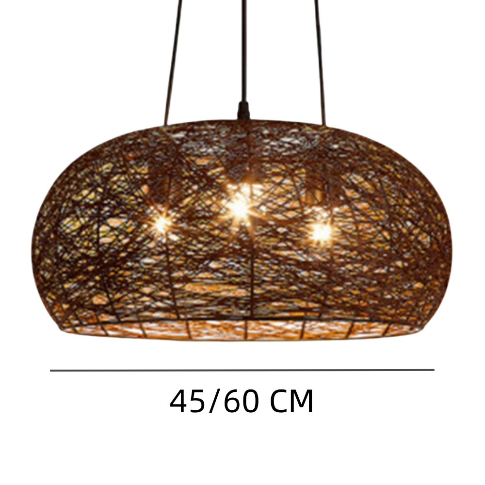 Vintage Hand-wove Hemp Rope Pendant Light