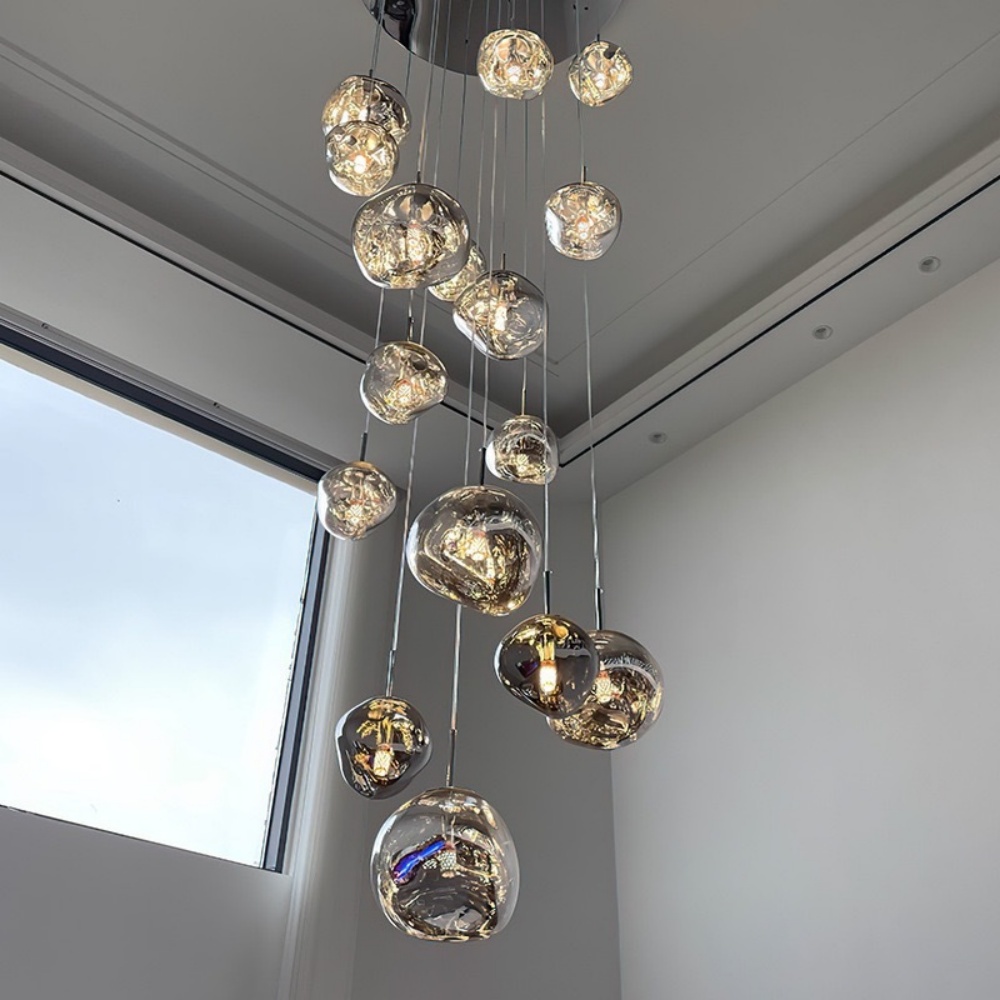 Designer Lava Chandelier Villa Loft Duplex Stairwell Pendant Light