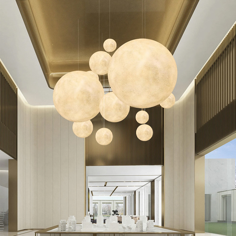 Creative Moon Pendant Light Ball Lamp
